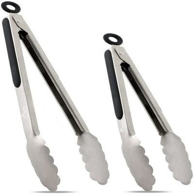 FDA Approved Kitchen Food Tongs , Corrosionfree Stainless Steel Anti Scald Tongs