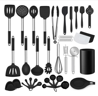 FDA Kitchen Set Silicone Utensils , Multifunction Cooking Utensils Set Silicone